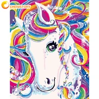chenistory coloring by number horse kit home decoration pictures painting by number animal handpainted home decor art gift