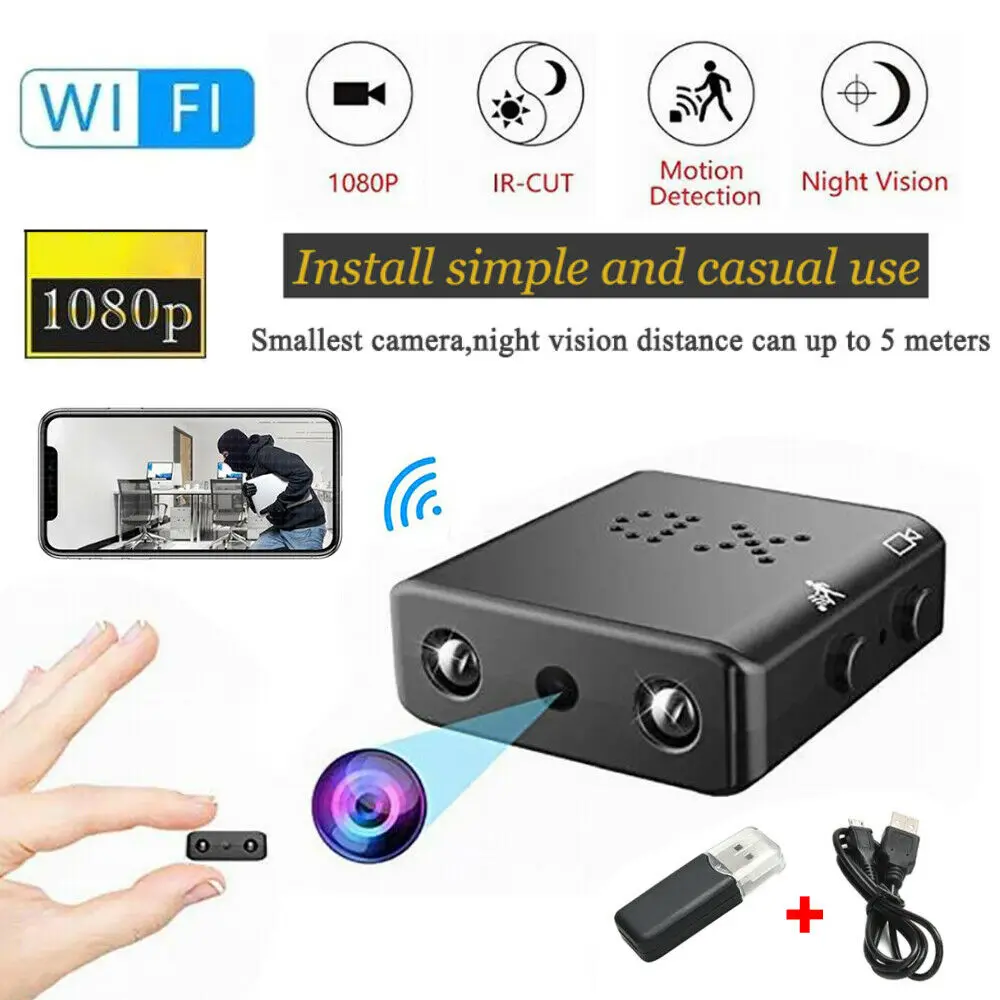 

Mini Camera Wireless Wifi Surveillance Security Night Vision Motion Detect Camcorder Car Indoor Baby Monitor Überwachungkamera