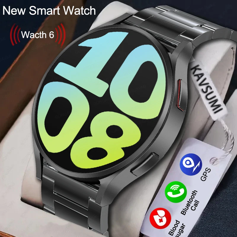 Смарт-часы Galaxy 6 мужские с сенсорным экраном Bluetooth тонометром GPS