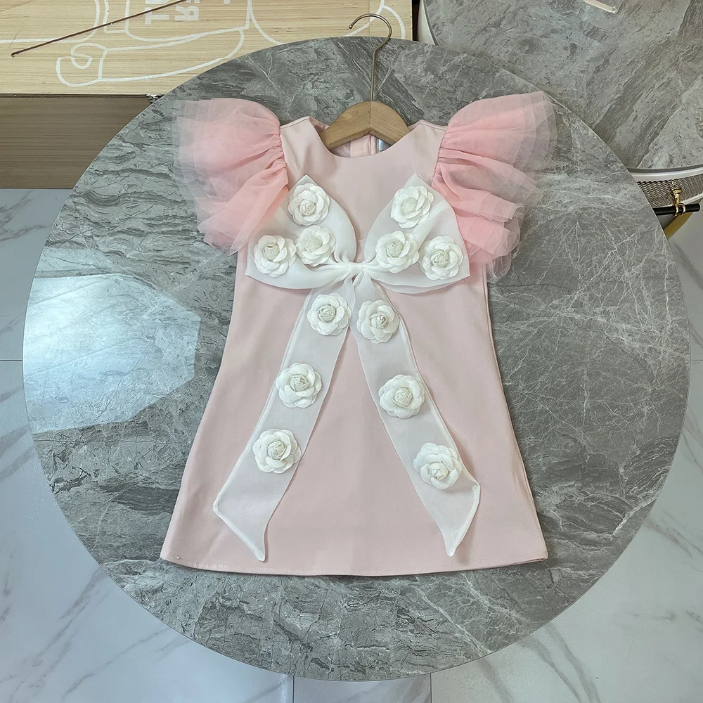 

Эксклюзивное летнее платье для девушек на заказ 2022, кружевное темпераментное вечернее платье принцессы с бантом