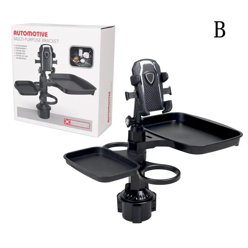 

Съемный автомобильный подстаканник 3-в-1, расширяемый стол для еды с 360° ° Вращающаяся конструкция, прочное основание для настольного подноса для длительных поездок