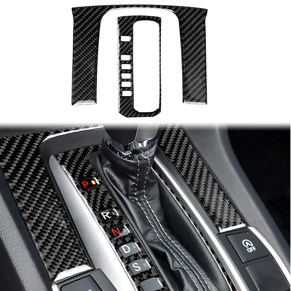 

Углеродное волокно для Honda десятого поколения для Civic, декоративные наклейки на панель переключения передач автомобиля, аксессуары для модификации автомобиля