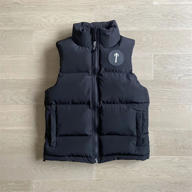 

22SS Men London Trapstar Jacket Short Down Jackets Badge Gilet Quality Cotton Embroidery Women High Street Winter Warm Clothing