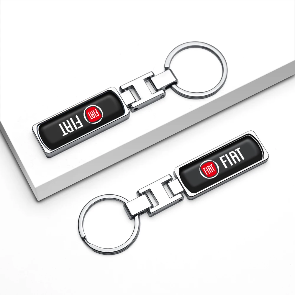 

Auto Key Chain Decoration Expory Metal Key Fobs Accessiories For FIAT ABARTH 500 Punto Panda Tipo Astra Bravo Grande Stilo UNO