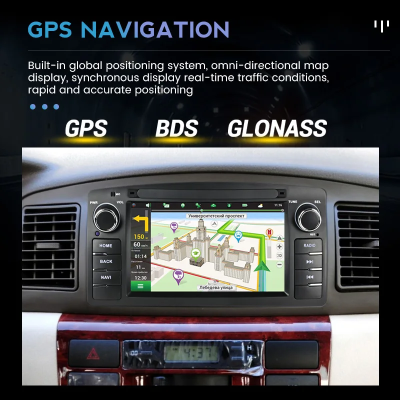 Autoradio 4core Car Multimedia Video Player For Toyota Corolla Altis E120 2000-2006 F3 2003-2013 2Din WIFI Carplay SWC BT NO Dvd |