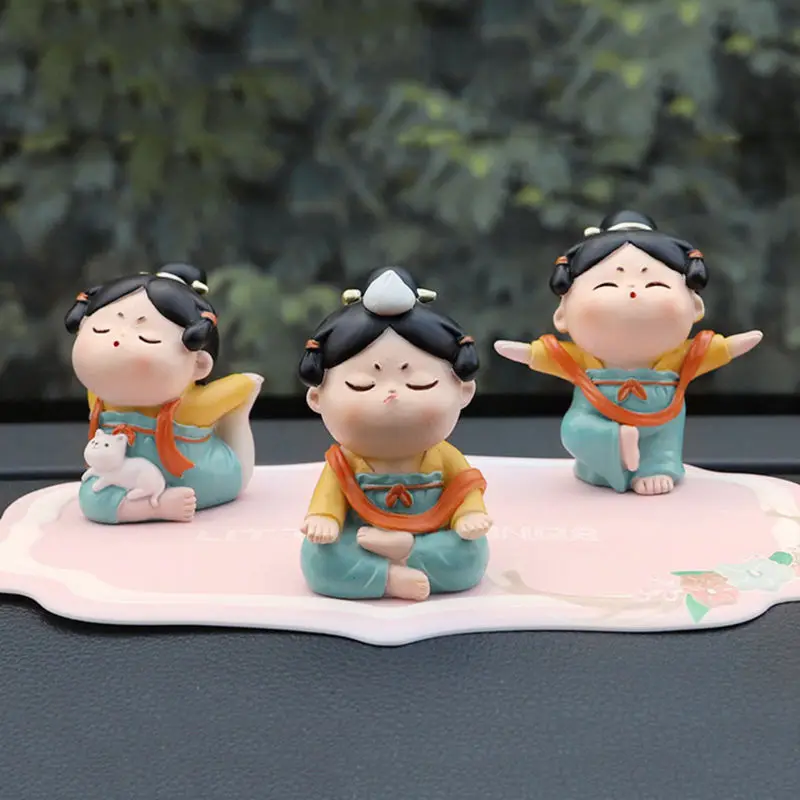 

Traditional Style Tang Girls Resin Art Statue Gift Resin Statue Ornaments Office Sculpture Crafts Home Livingroom Table Figurine