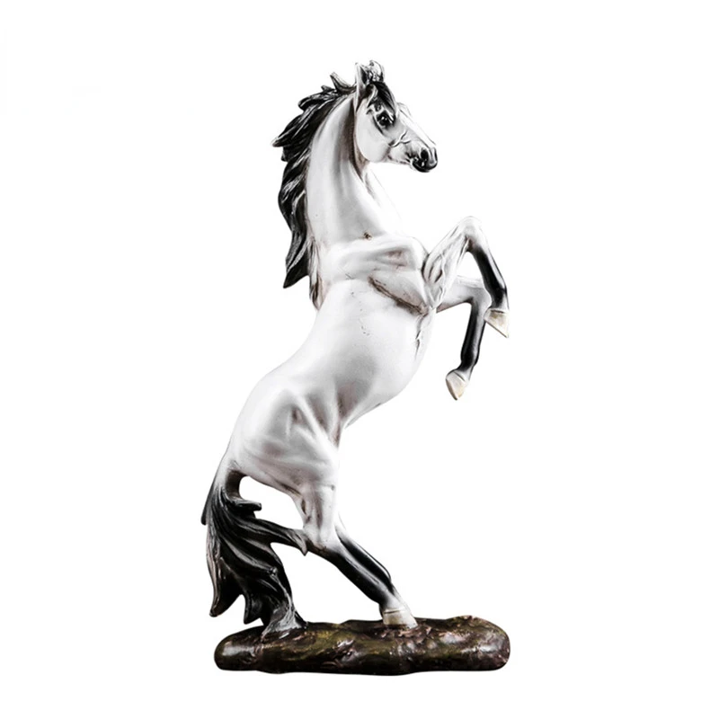 

Resin Horse Statue Morden Art Animal Figurines Office Home Decoration Accessories Horse Sculpture New Year Gifts