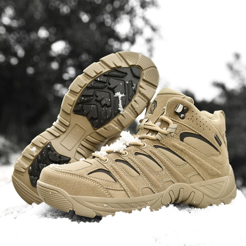 

2022 Plus Size 47 Military Tactical Boot Men Outdoor Sneakers for Tourism and Hiking Snow Ankle Boots NonSlip Men Army Shoes