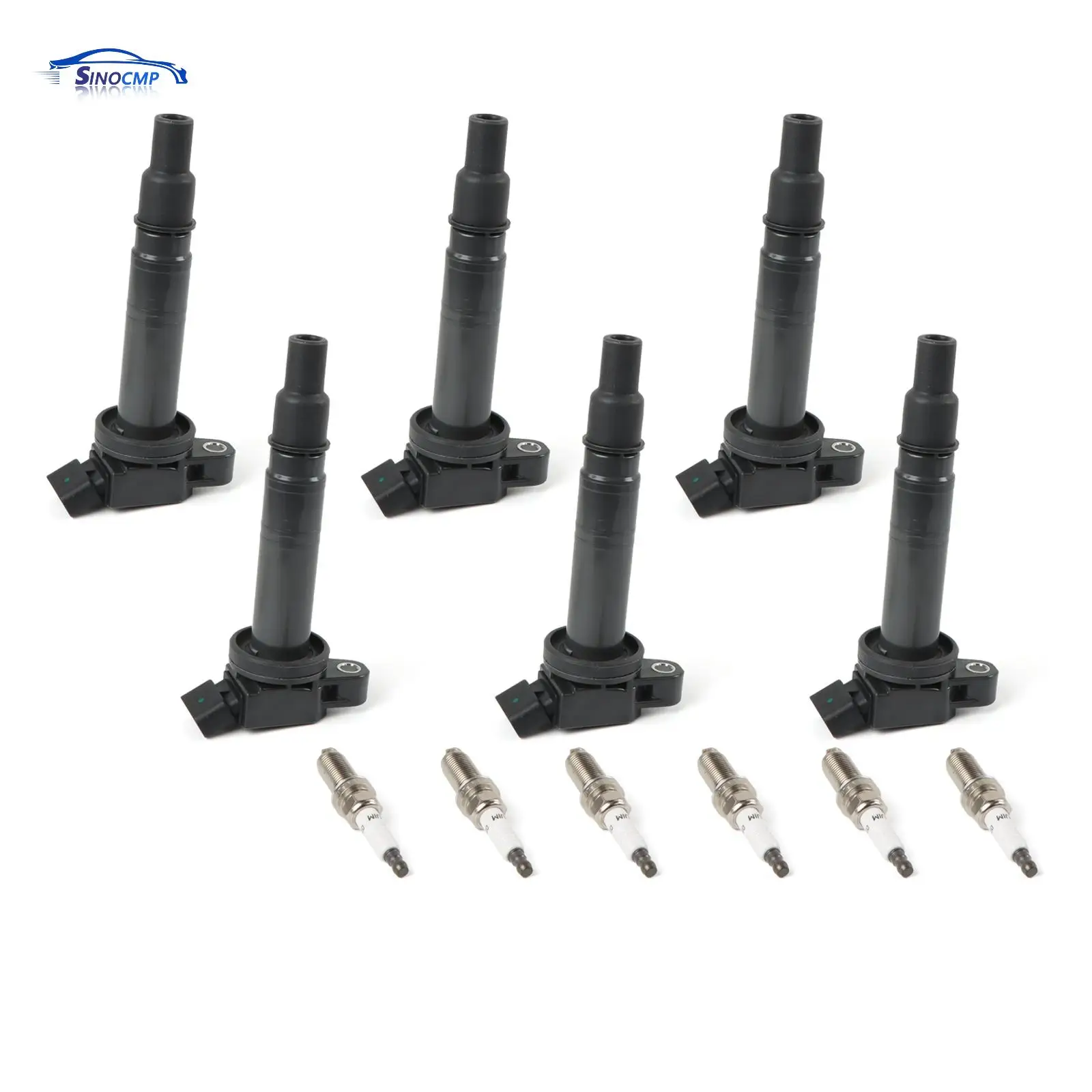 Фото 6 комплектов катушек зажигания иридиевых свечей зажигания для Toyota Tacoma 4-Runner Camry Solara UF495 2003-2019 90919A2001 B284 9091902248 №2