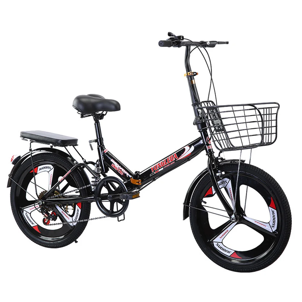 

20 Inch Bike Folding Bicycle Adjustable Height Thickened Tire Easy To Carry Anti Slip And Wear-Resistant Stable Body