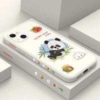cute panda phone case for iphone 13 12 11 pro max mini x xr xs max se2020 8 7 plus 6 6s plus cover