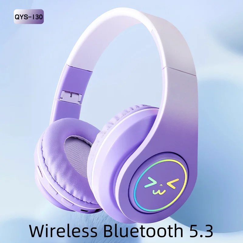 Фото 2619016 Беспроводные Bluetooth-наушники SONY для компьютера с RGB-подсветкой, светящимся смайликом, шумоподавлением, игровая гарнитура для геймеров, с усиленными басами, для спорта №2