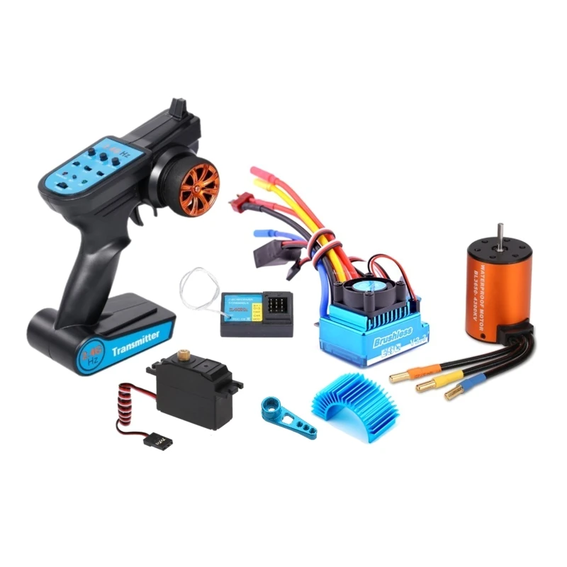 

R/C Brushless ESC & Brushless Motor ESC Steering Gear 3CH Transmitter for WLtoy 12428 12429 12423 FY03 1:12 RC Off-road