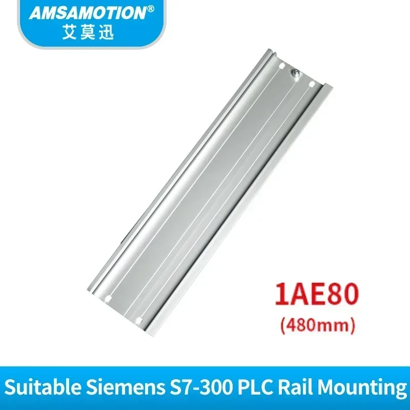 Фото Монтажная DIN-рейка для ПЛК Siemens S7-300, направляющая AMSAMOTION, 6ES7390-1AE80-0AA0, 1AF30, 1AB60, 1AE80, 1AJ30, фиксирующая DIN-пластина №2