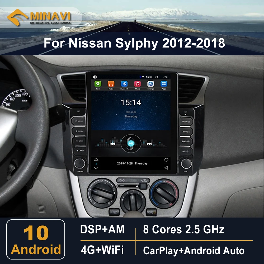 

9.7" Telsa Style Vertical Screen For Nissan Sylphy 2012-2018 Car Radio Multimedia GPS Navigation Player Auto Stereo MP5