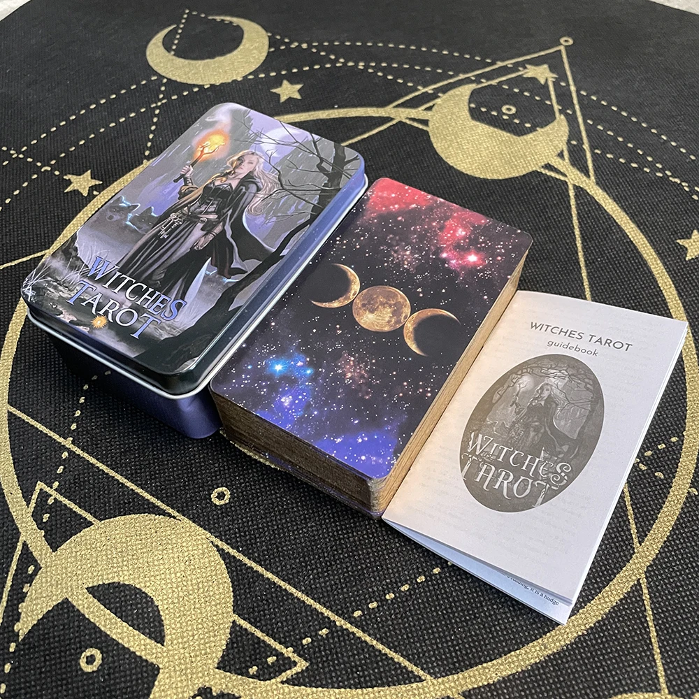 

Iron Box Tarot Divination Cards Esoterism and Witchcraft Astrologie English Version Mysterious Spiritual Altar Trading