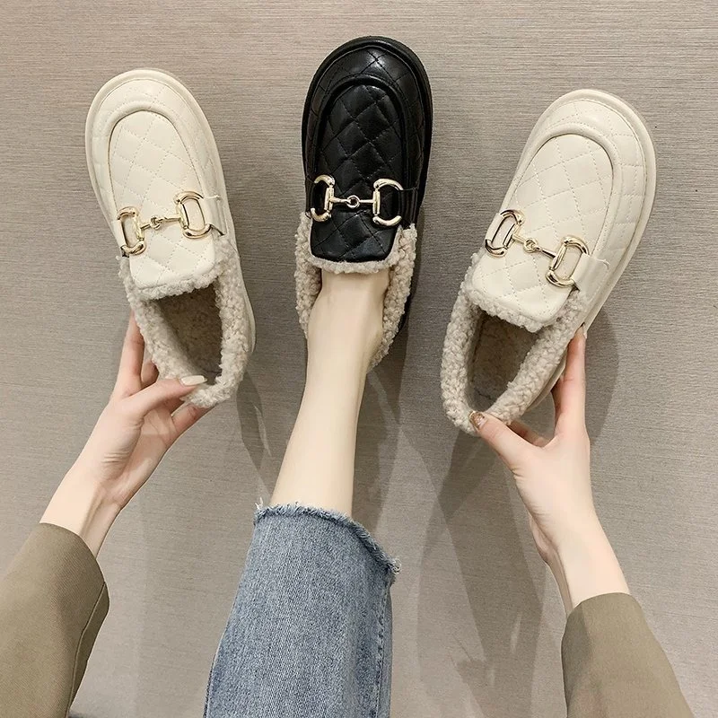 

Белые кожаные ботинки, женские зимние ботинки на плоской подошве, модная сохраняющая тепло, сетчатая красная одноступенчатая повседневная ...