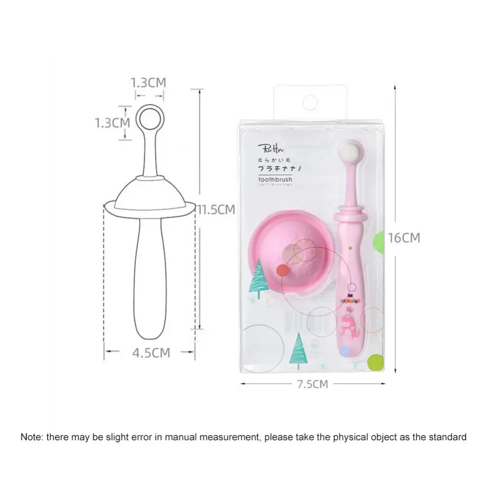 

Childrens Toothbrush Cute Safety Kid Care Toothbrush Soft Hair Round Head Oral Care Cleaning Baby Toothbrush New