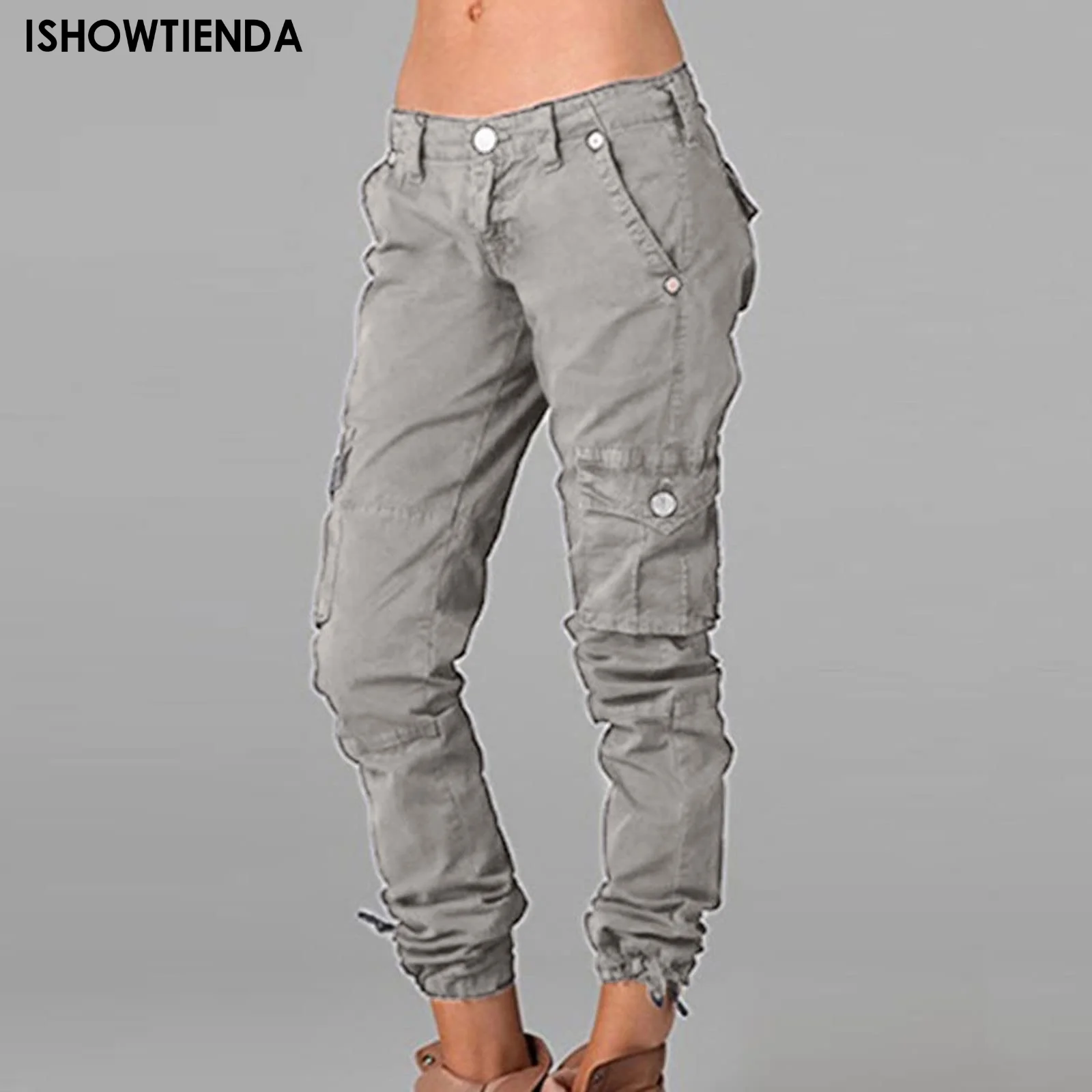 

New Cargo Pants Women Retro Workwear Casual Baggy Straight Trousers Fashion Slim Leg Pockets Joggers Trousers Y2k Streetwear