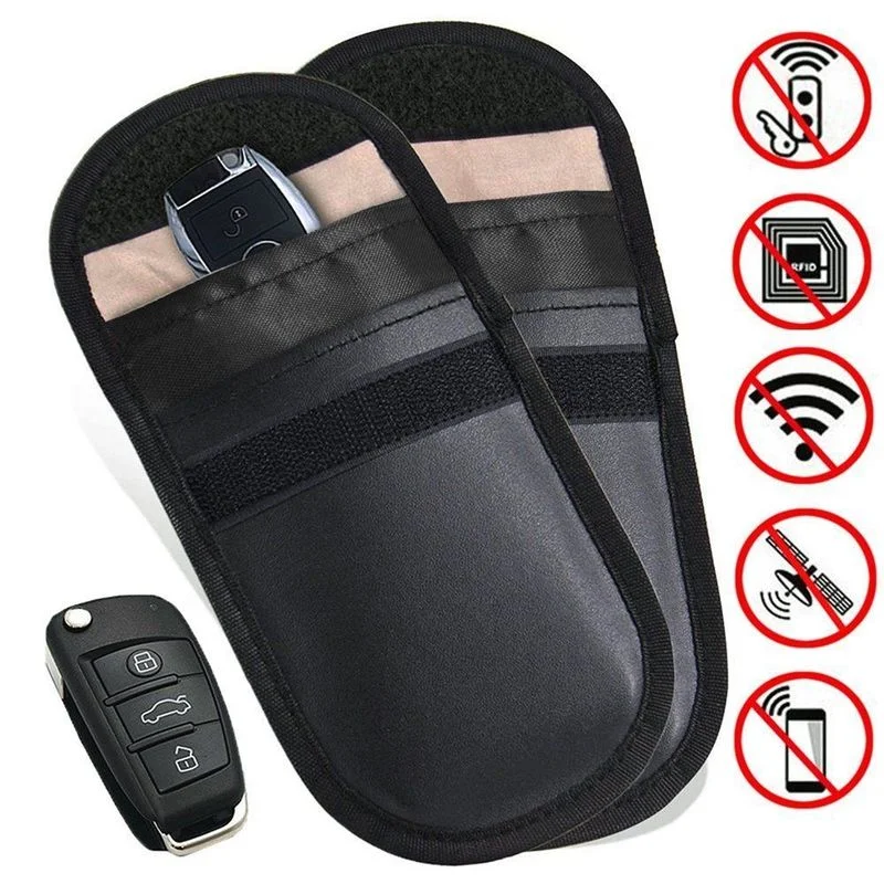 

Car Key Signal Blocker Case Key Bag Faraday Cage Signal Blocking Pouch Universal Protector Pouch Safe Lock Bag for Car Keys