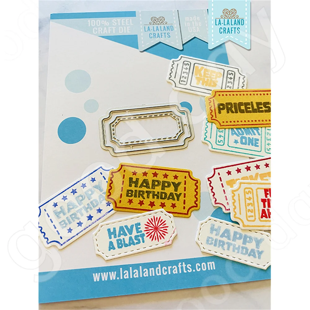 

Arrival New Ticket Metal Cutting Dies Scrapbook Diary Decoration Stencil Embossing Template Diy Greeting Card Handmade Hot Sale