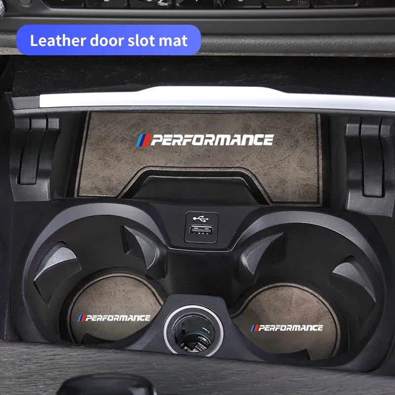 Автомобильный кожаный держатель для стакана Противоскользящий коврик BMW 5 Series X3 X4