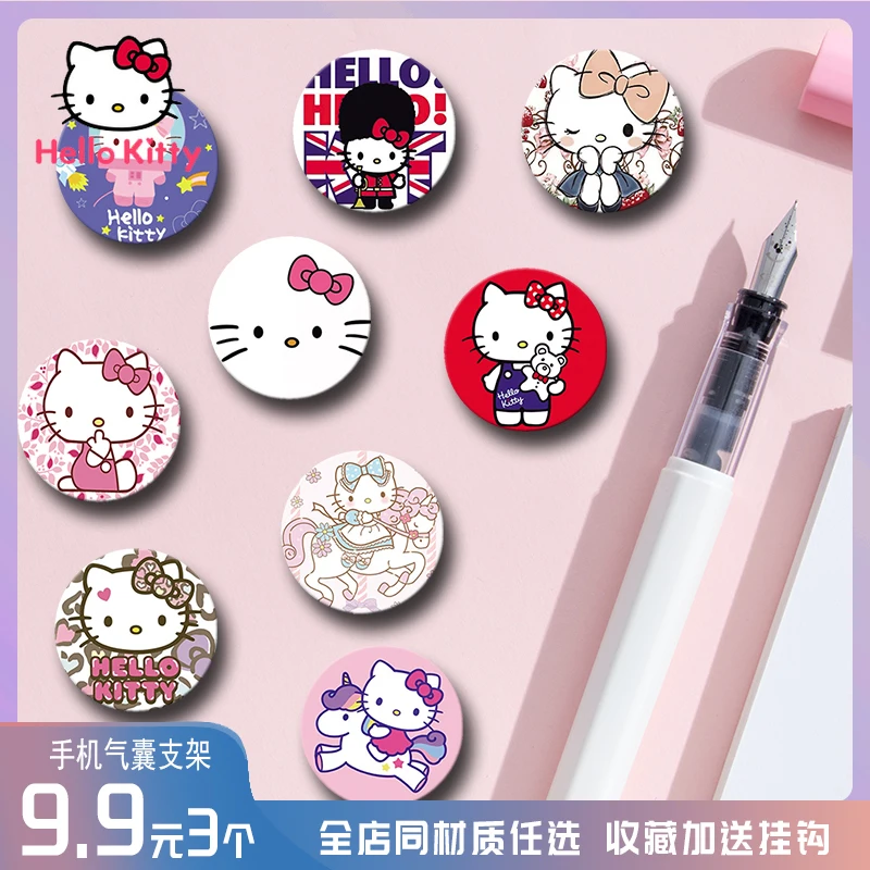 

Hello Kitty Hello Kitty Mobile Phone Bracket Folding Paste Desktop Universal Anti-fall Shelf