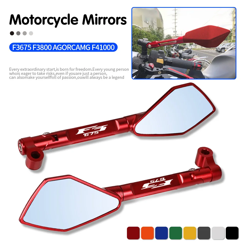 

Motorcycle Accessories CNC ALUMINUM custom rearview Side mirrors 8mm 10mm Universal For MV AGUSTA F3675 F3800 AGORCAMG F41000