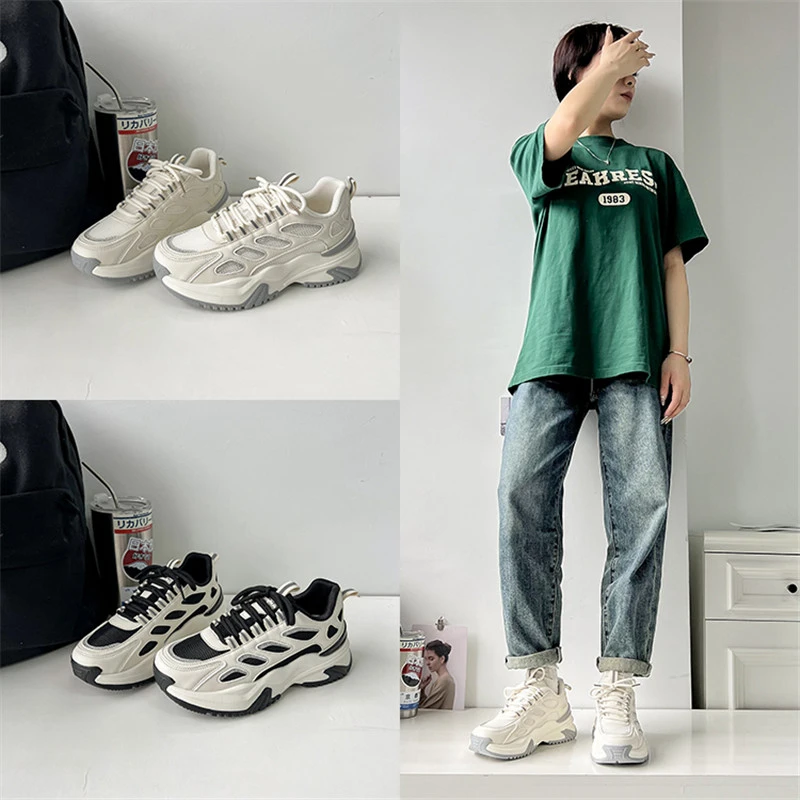 Туфли женские на толстой подошве корейский стиль весна-осень 2024