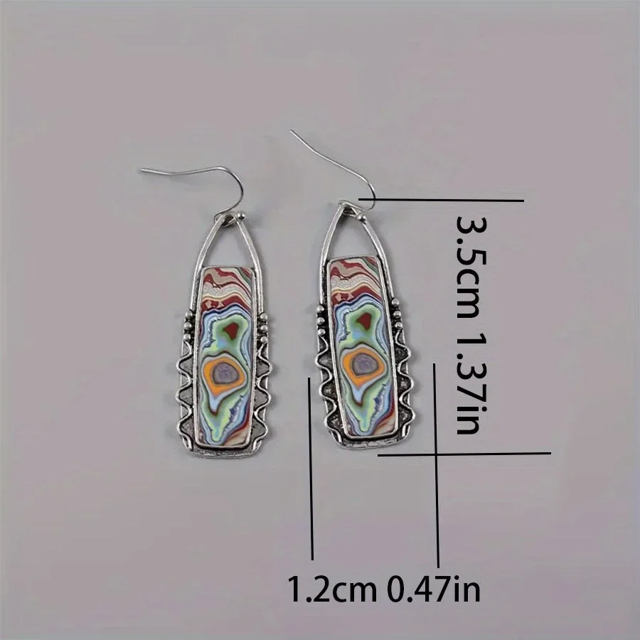 Модные богемные серьги с имитацией бирюзы для женщин идеальный подарок любимого