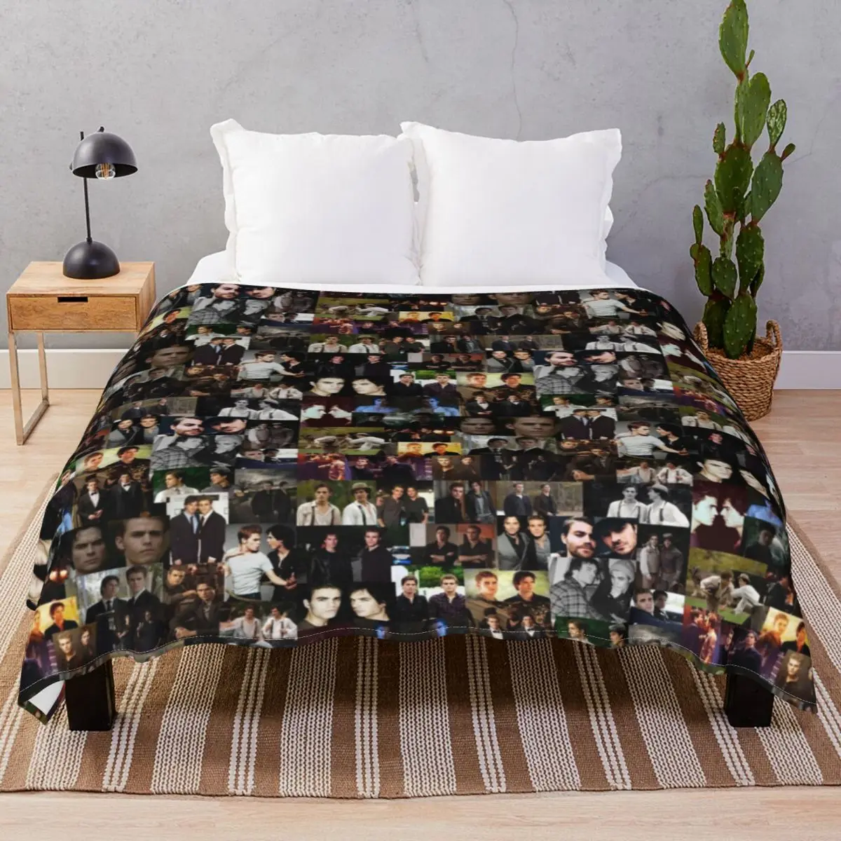 Ian And Paul Salvatore Bros Blankets Flannel Summer Soft Throw Blanket for Bedding Sofa Travel Cinema