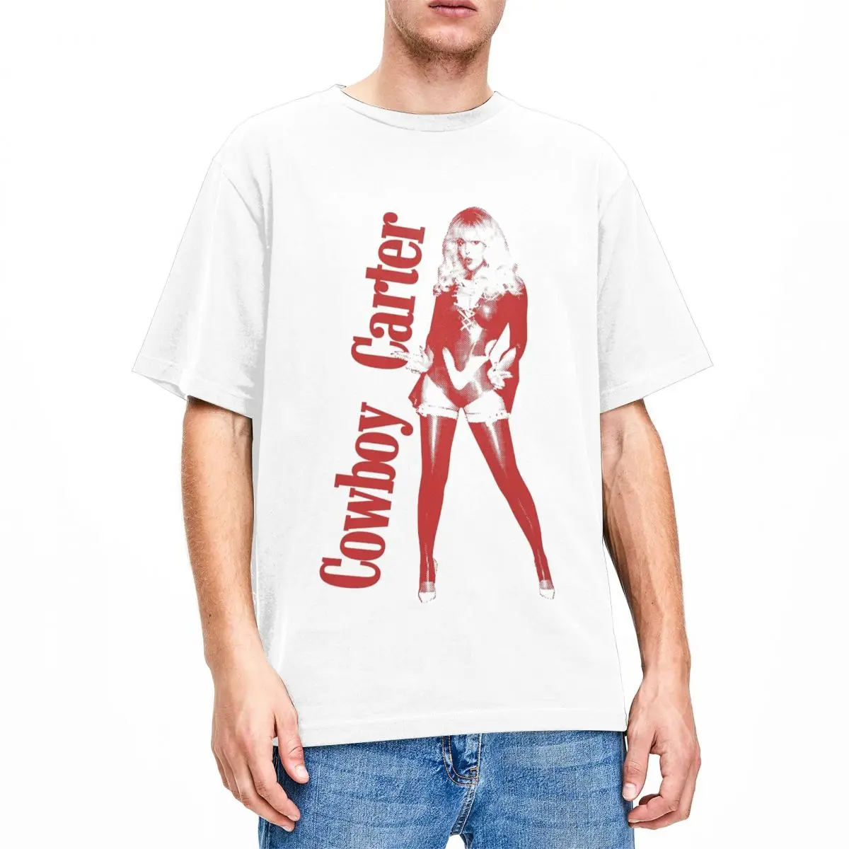 Футболка Мужская/женская с круглым вырезом из натурального хлопка коротким