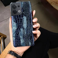 Leather Crocodile Phone Case For OPPO Find X5 x3 Pro Reno 8 7 6 5 4 Pro Ace A5 A9 2020 A11X K3 Realme GT X7 Pro Cowhide Cover