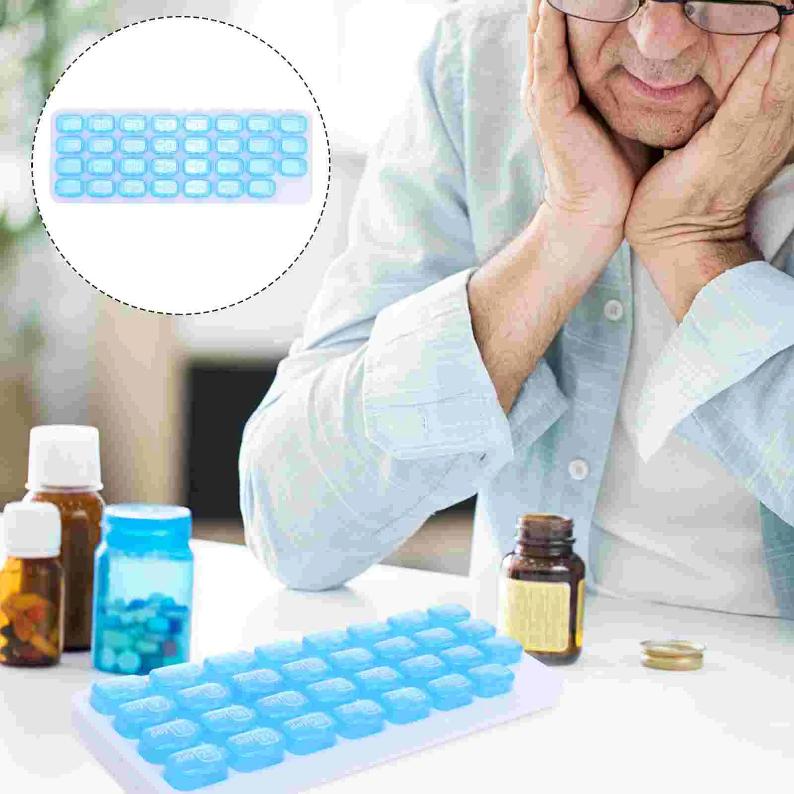 

31 Day Pocket Case Dispenser Box 30 Days Container Vitamin Organizer