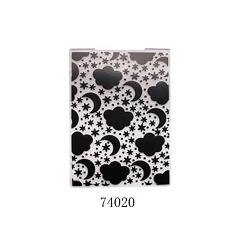 

star moon Embossing folders Plastic Background Template for DIY Scrapbooking Crafts Making Photo Album Card Holiday Decor
