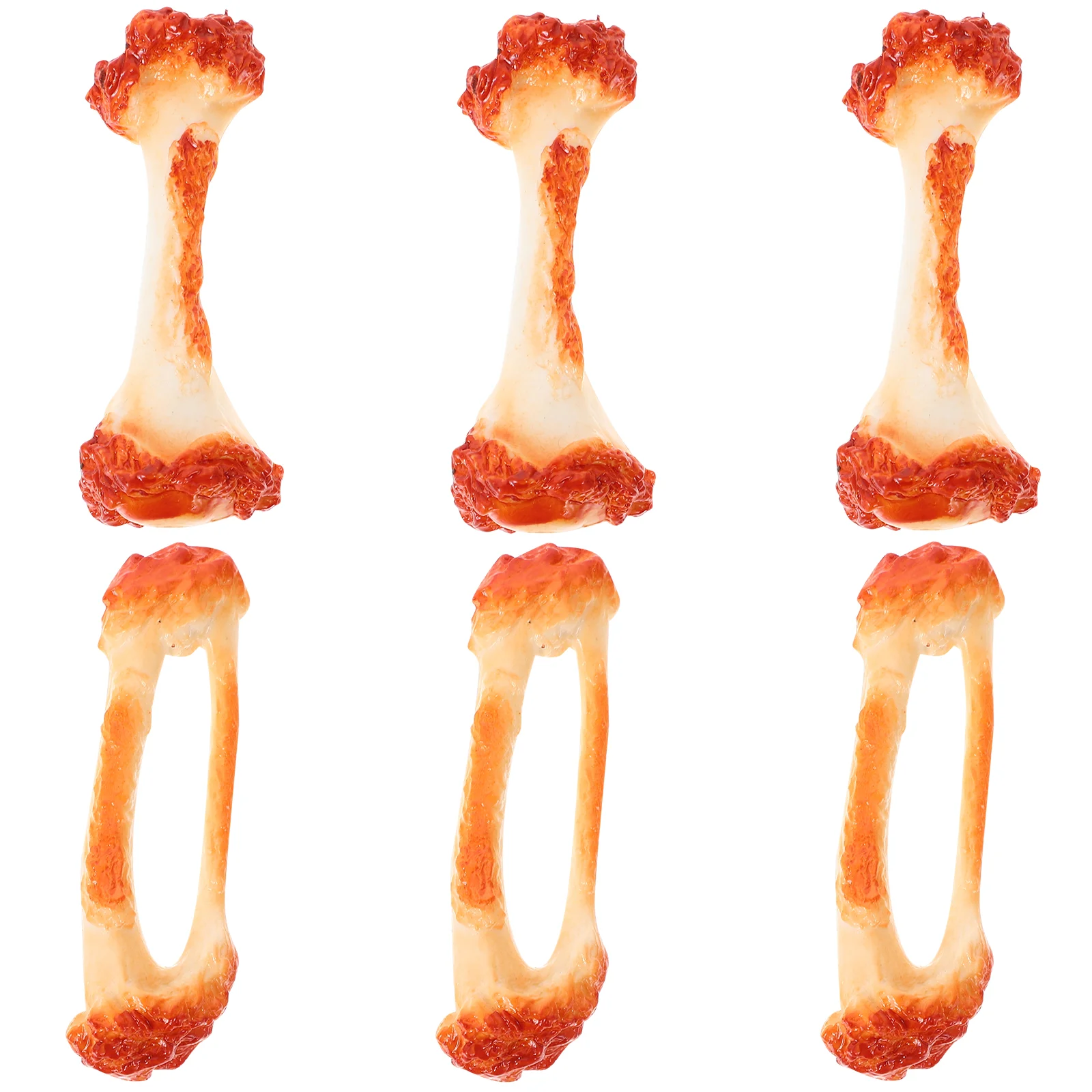 

6pcs Fried Chicken Bone Photography Props Chicken Wings Legs Bones Models Photo Prop for Kitchen