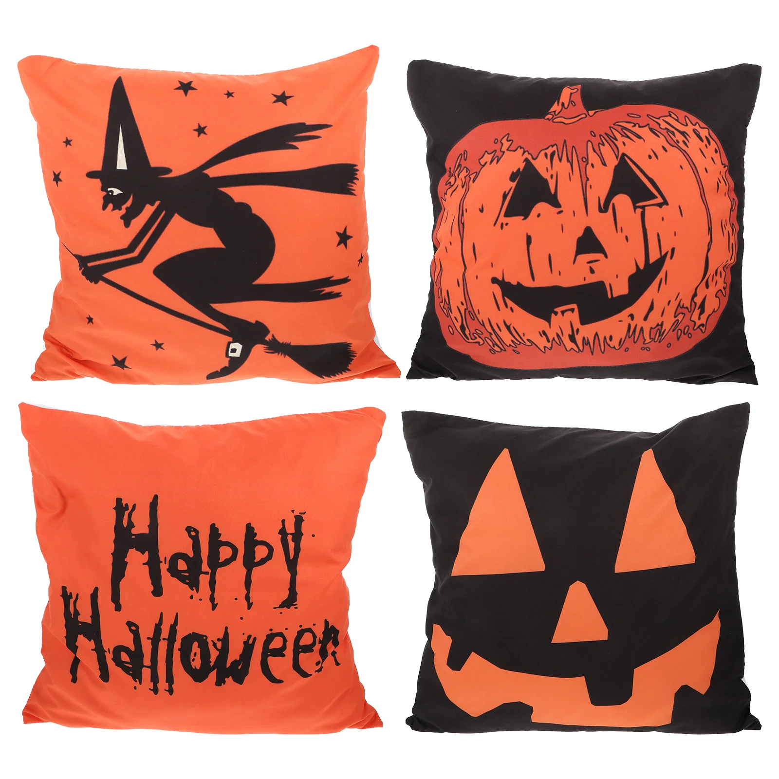 

4pcs Pillowcases Christmas Printing Throw Pillow Cover Cushion Cover for Car
