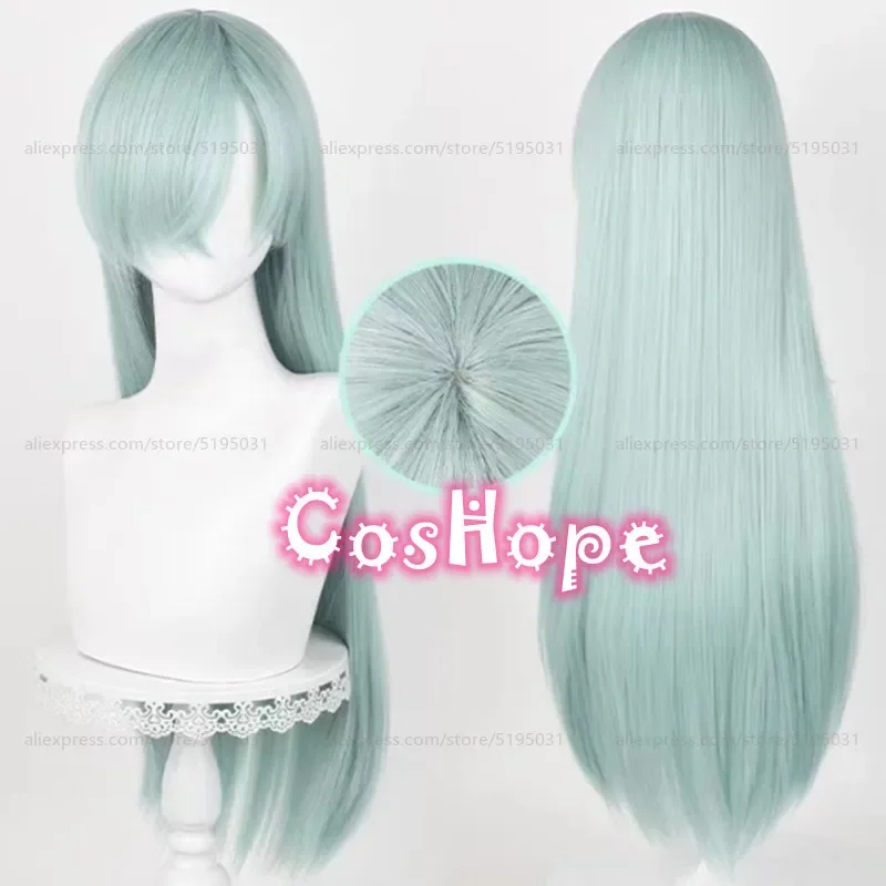 Парик для косплея Элизабет Лайонс длинный голубой парик 78 см аниме термостойкие