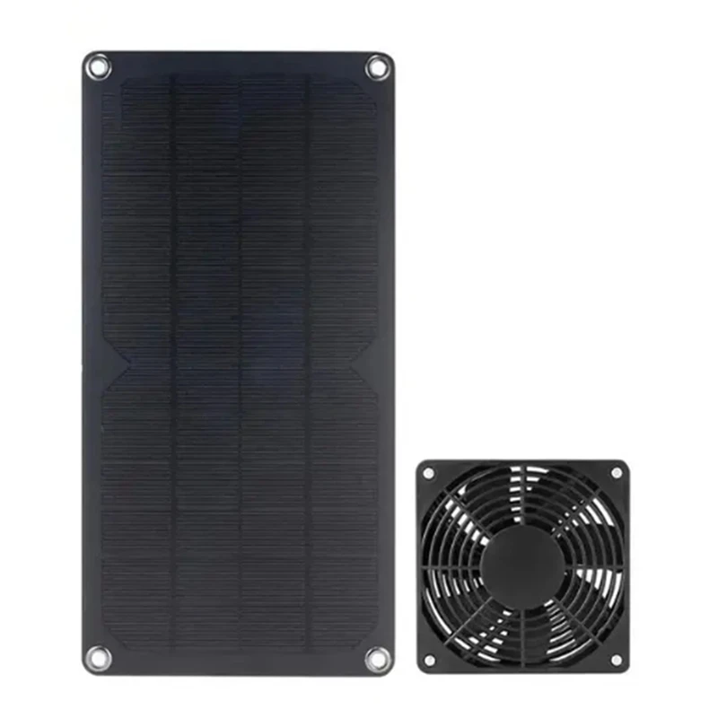 

10W Monocrystalline Solar Panel DC5521 Output Charge 12V Battery PV Plate Pet Exhaust Fan Kit