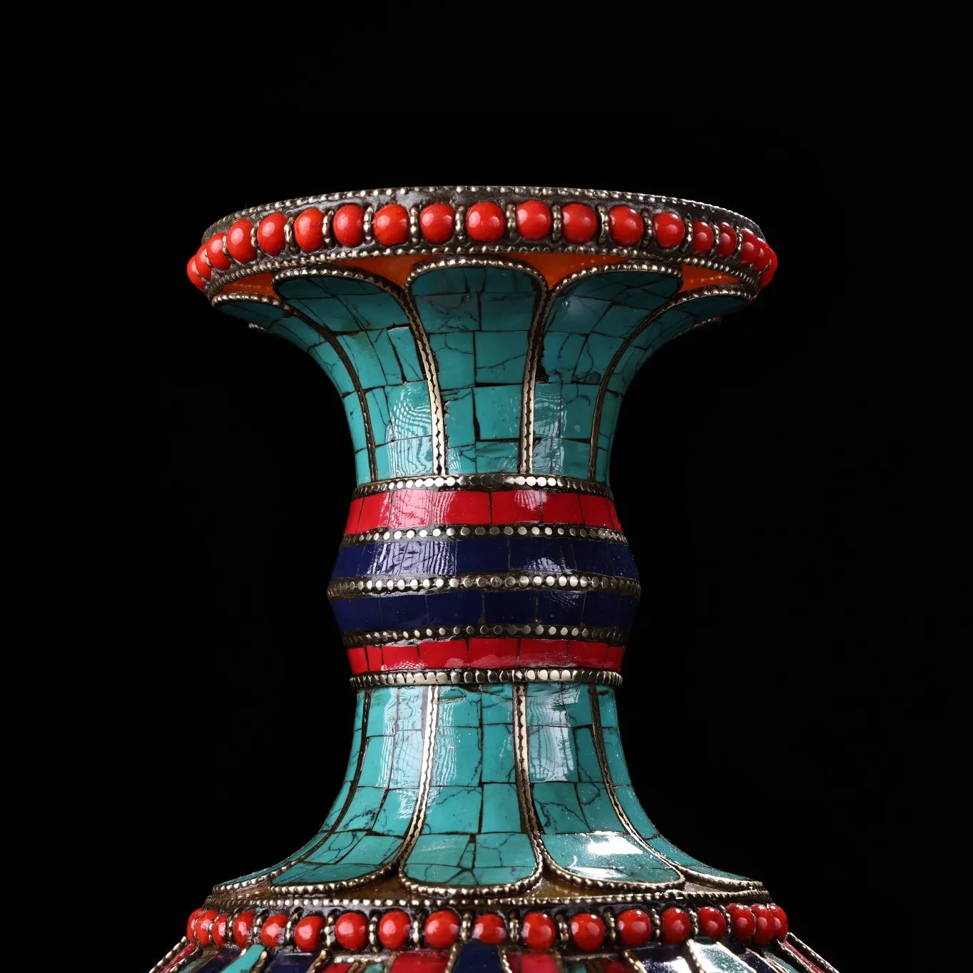 13-дюймовая коллекция тибетского храма старый пчелиный воск мозаика драгоценный