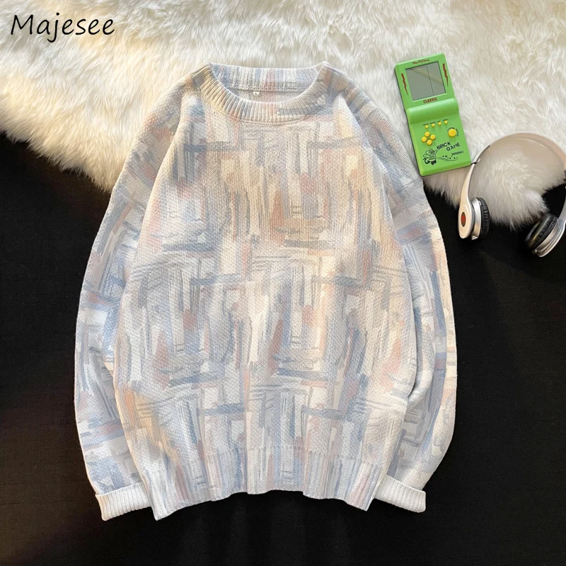 

Мужской пуловер с круглым вырезом, в стиле хип-хоп