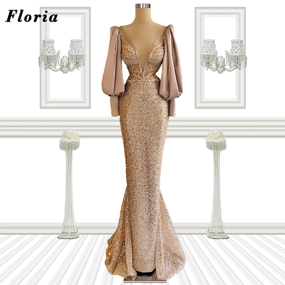 

Женское платье с рукавами-фонариками и юбкой-годе