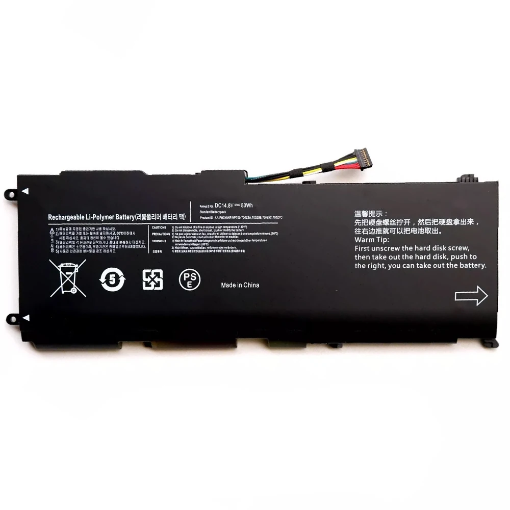 AA-PBZN8NP 14 8 В 80 Втч Совместимый универсальный аккумулятор для ноутбука Samsung 7 NP700Z5A