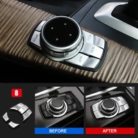 inner chrome multimedia switch buttons covers trim stickers interior decorative for bmw 5 series f10 f18 525 528 car styling
