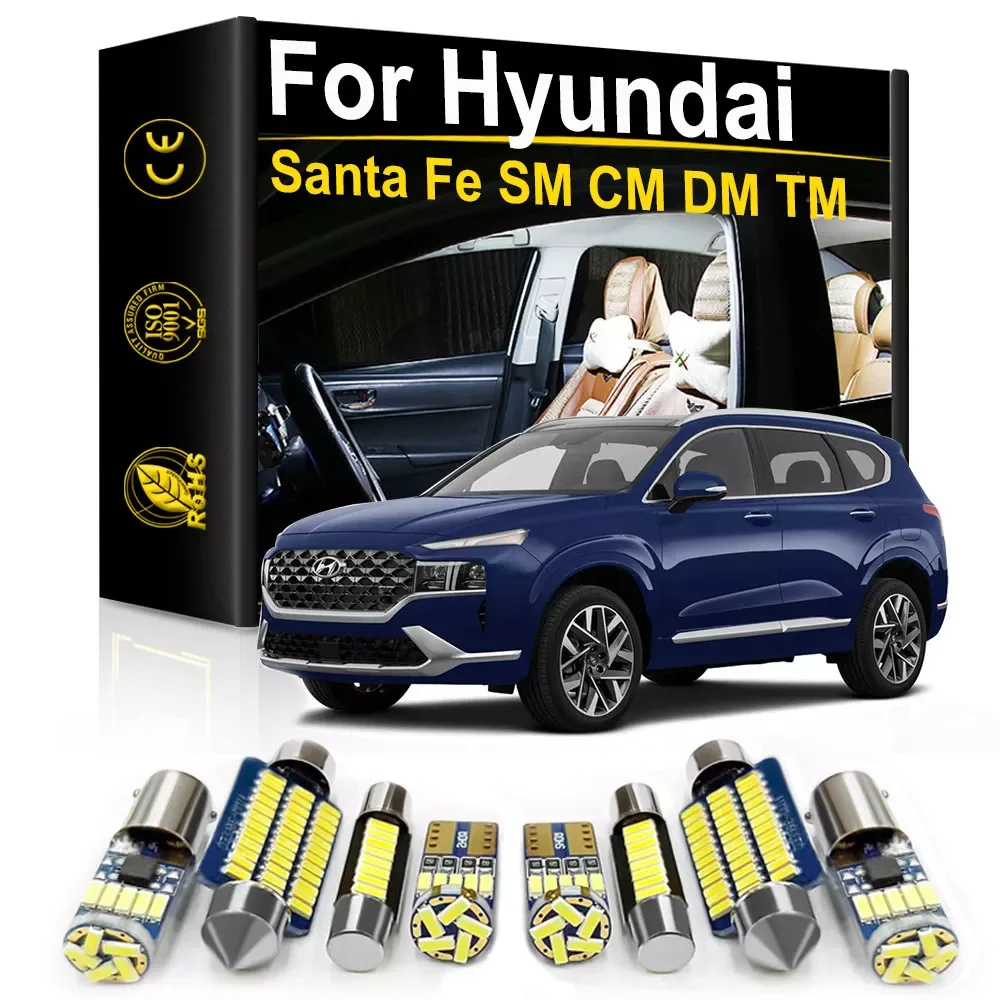

NEW2023 For Hyundai Santa Fe Santafe SM CM DM TM 2007 2008 2010 2013 2014 2016 2020 2021 Car Interior LED Light Canbus Auto Acce