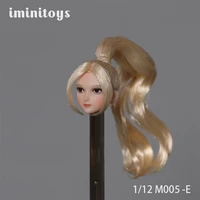 m005 112scale model cute cartoons girl head sculpt beautiful female head carving for 6inch action fugire tbl ph body collection