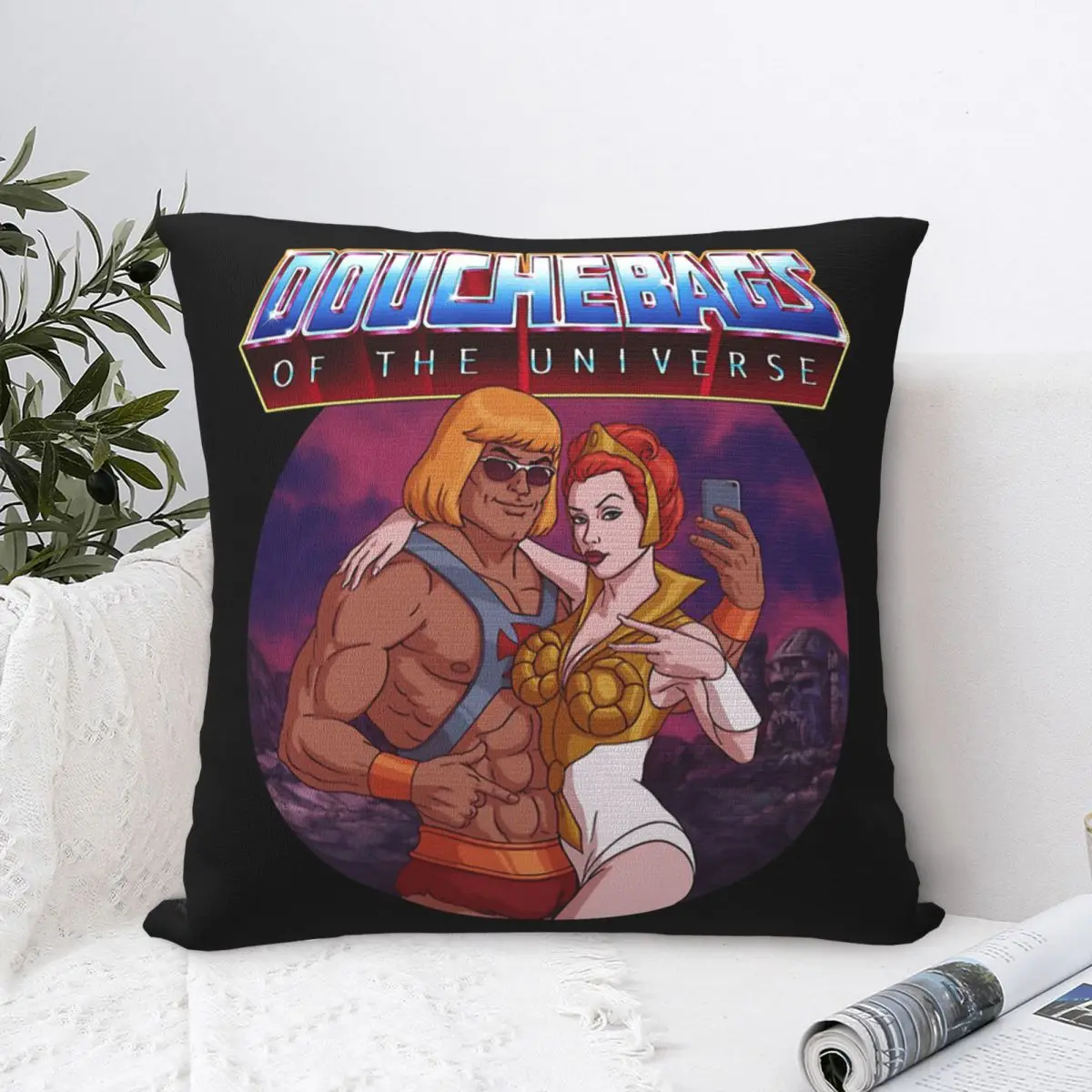 

Douchebags Of The Universe Cojines He-Man The Master Of The Universe Throw Pillow Case Cushion Covers Chair Decorative Backpack