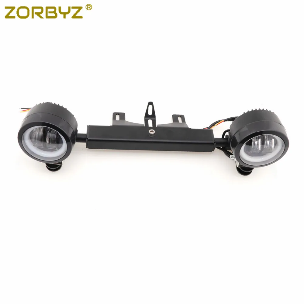 ZORBYZ Motorcycle Black LED Angel Eye Halo Ring Passing Spot Fog Light Mounting Bracket Adapter For Benelli Leoncino 500 752s |