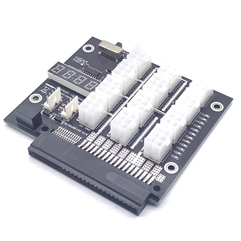 

1Pcs 12X6pin GPU/PCI-E 750W/1100W/1600W/2000W/2400W PSU Breakout Board Converter For DELL 06W2PW 0GDPF3 0NTCWP PSU