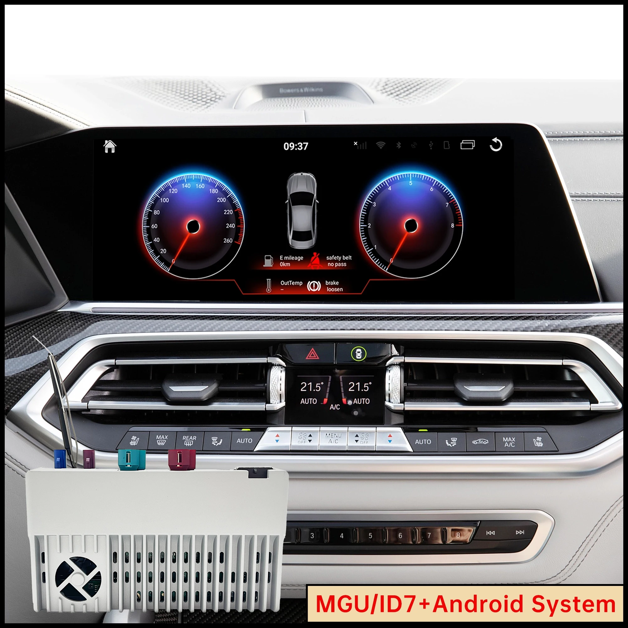 For Bmw Carplay Retrofit X5 G05 ID7 Android Auto Adapter Full Screen To 10.25 Mirror Netflix Prime Video Watch TV Sho